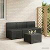 3- vietis Sodas Sofas Ratanas 3 vietos PP Antracito