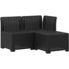 3- vietis Sodas Sofas Ratanas 3 vietos PP Antracito
