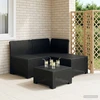 3- vietis Sodas Sofas Ratanas 3 vietos PP Antracito