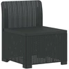 3- vietis Sodas Sofas Ratanas 3 vietos PP Antracito