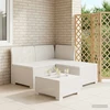 3- vietis Sodas Sofas Ratanas 3 vietos PP Balta