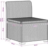 3- vietis Sodas Sofas Ratanas PP Balta