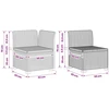 3- vietis Sodas Sofas Ratanas PP Balta