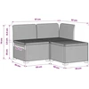 3- vietis Sodas Sofas Ratanas 3 vietos PP Balta