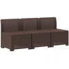 3- vietis Sodas Sofas Ratanas 3 vietos PP Ruda