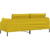3-Vietis Sofa 3 vietos Geltona 222 x 81 x 89 cm Aksomas