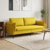 3-Vietis Sofa 3 vietos Geltona 222 x 81 x 89 cm Aksomas