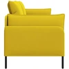 3-Vietis Sofa 3 vietos Geltona 222 x 81 x 89 cm Aksomas