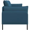 3-Vietis Sofa 3 vietos Mėlyna 222 x 81 x 89 cm Aksomas