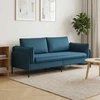 3-Vietis Sofa 3 vietos Mėlyna 222 x 81 x 89 cm Aksomas