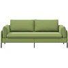 3-Vietis Sofa 3 vietos Šviesiai žalia 222 x 81 x 89 cm Aksomas