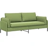 3-Vietis Sofa 3 vietos Šviesiai žalia 222 x 81 x 89 cm Aksomas