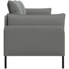 3-Vietis Sofa 3 vietos Tamsiai pilka 222 x 81 x 89 cm Aksomas