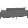 3-Vietis Sofa 3 vietos Tamsiai pilka 222 x 81 x 89 cm Aksomas