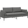 3-Vietis Sofa 3 vietos Tamsiai pilka 222 x 81 x 89 cm Aksomas
