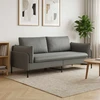 3-Vietis Sofa 3 vietos Tamsiai pilka 222 x 81 x 89 cm Aksomas