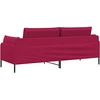 3-Vietis Sofa 3 vietos Vyno raudona 222 x 81 x 89 cm Aksomas