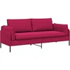 3-Vietis Sofa 3 vietos Vyno raudona 222 x 81 x 89 cm Aksomas