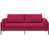 3-Vietis Sofa 3 vietos Vyno raudona 222 x 81 x 89 cm Aksomas