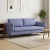 3-Vietis Sofa Džinsinės mėlynos 222 x 81 x 89 cm Audinys