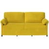 3-Vietis Sofa Geltona 198 x 83 x 95 cm Aksomas