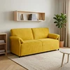 3-Vietis Sofa Geltona 198 x 83 x 95 cm Aksomas