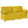 3-Vietis Sofa Geltona 198 x 83 x 95 cm Aksomas