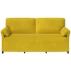 3-Vietis Sofa Geltona 198 x 83 x 95 cm Aksomas