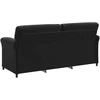 3-Vietis Sofa Juoda 198 x 83 x 95 cm Aksomas