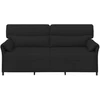 3-Vietis Sofa Juoda 198 x 83 x 95 cm Audinys