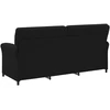 3-Vietis Sofa Juoda 198 x 83 x 95 cm Audinys