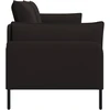 3-Vietis Sofa Juoda 222 x 81 x 89 cm Aksomas