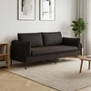 3-Vietis Sofa Juoda 222 x 81 x 89 cm Aksomas
