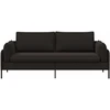 3-Vietis Sofa Juoda 222 x 81 x 89 cm Aksomas