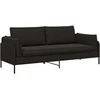3-Vietis Sofa Juoda 222 x 81 x 89 cm Aksomas