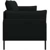 3-Vietis Sofa Juoda 222 x 81 x 89 cm Audinys
