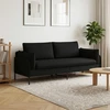 3-Vietis Sofa Juoda 222 x 81 x 89 cm Audinys