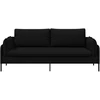 3-Vietis Sofa Juoda 222 x 81 x 89 cm Audinys