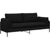 3-Vietis Sofa Juoda 222 x 81 x 89 cm Audinys