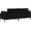 3-Vietis Sofa Juoda 222 x 81 x 89 cm Audinys