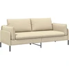 3-Vietis Sofa Kreminė 222 x 81 x 89 cm Audinys