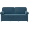 3-Vietis Sofa Mėlyna 198 x 83 x 95 cm Aksomas
