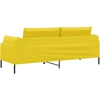 3-Vietis Sofa Šviesi geltona 222 x 81 x 89 cm Audinys