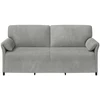 3-Vietis Sofa Šviesiai pilka 198 x 83 x 95 cm Aksomas