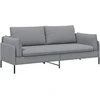 3-Vietis Sofa Šviesiai pilka 222 x 81 x 89 cm Audinys