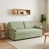 3-Vietis Sofa Šviesiai žalia 198 x 83 x 95 cm Aksomas