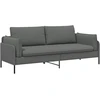 3-Vietis Sofa Tamsiai pilka 222 x 81 x 89 cm Audinys