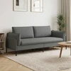 3-Vietis Sofa Tamsiai pilka 222 x 81 x 89 cm Audinys