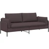 3-Vietis Sofa Tamsiai rudas 222 x 81 x 89 cm Audinys