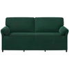 3-Vietis Sofa Tamsiai žalia 198 x 83 x 95 cm Aksomas